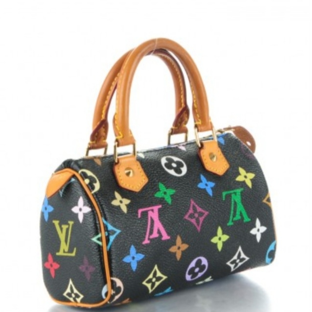 Authentic LOUIS VUITTON Multicolor Mini Sac HL Speedy in Black. - Picture 3 of 17